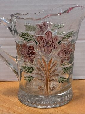 Antique Indiana Glass Narcissus Spray Creamer